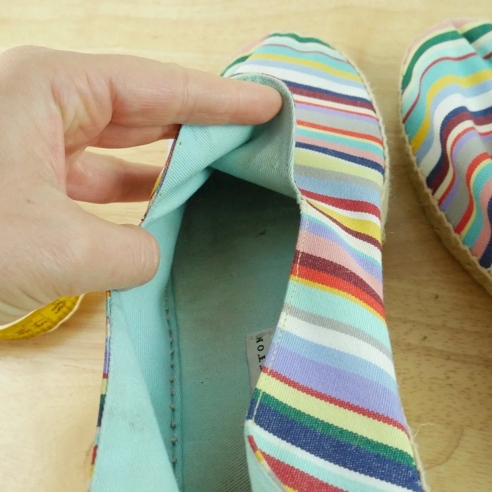 Stubbs & Wootton Mens Multi Color Striped Canvas Espadrilles Loafers 12 46